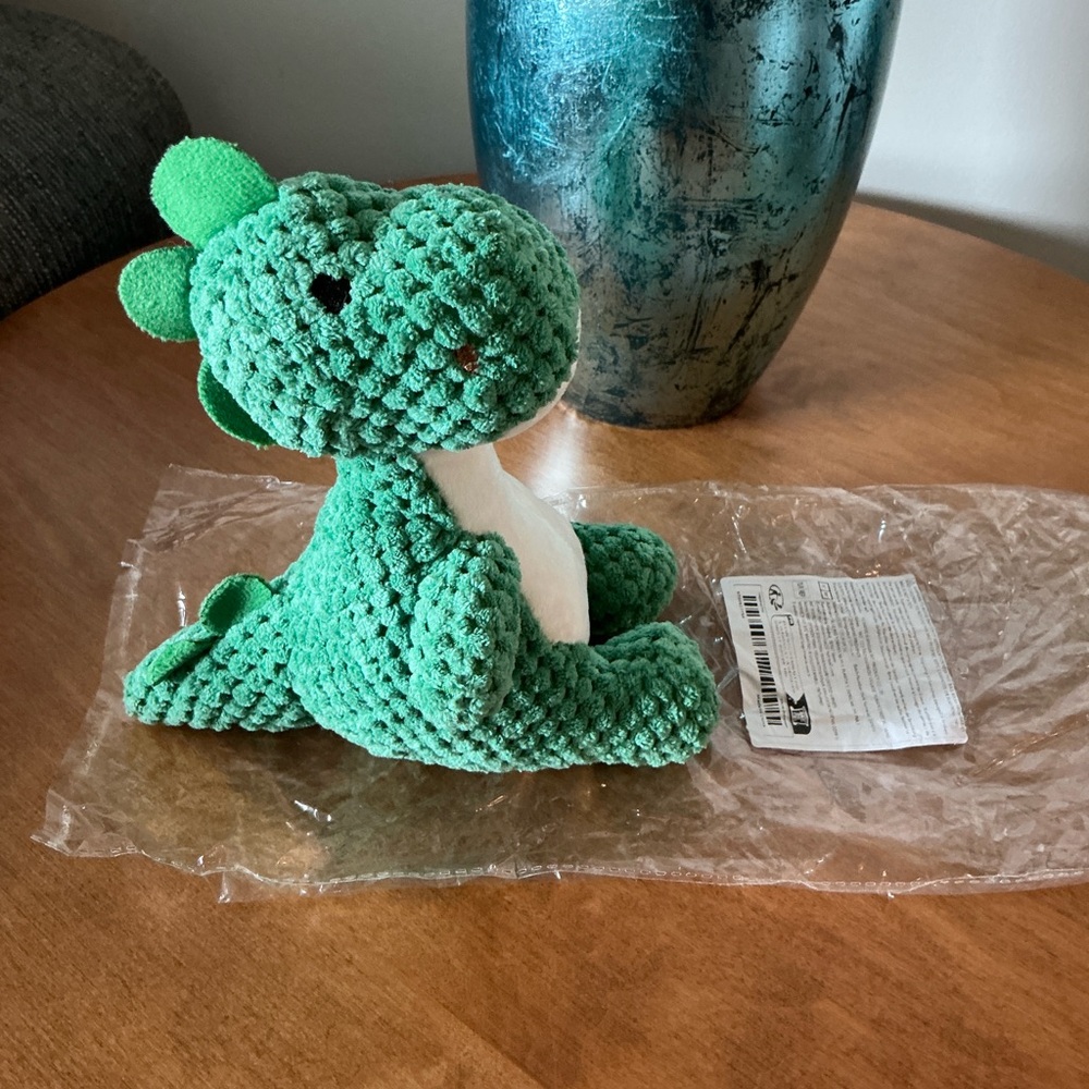 Green Plush Dinosaur Companion Dog Toy for Rest and Play NWT 10